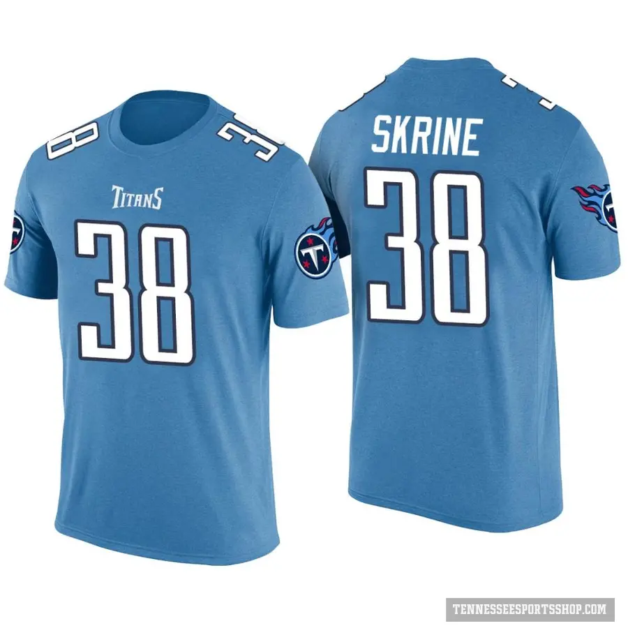 Men's ＃38 Buster Skrine Tennessee Titans Blue Color Rush T-Shirt