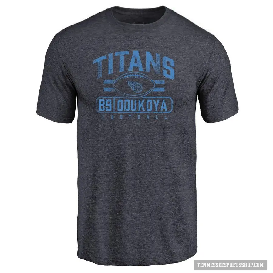 Men's ＃89 Thomas Odukoya Tennessee Titans Navy Flanker T-Shirt